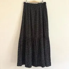 LEPSIM ドット柄ロングスカート ブラックのサムネイル