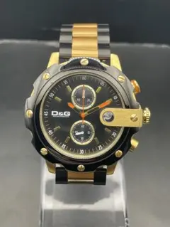 稼動品 D&G ドルチェ&ガッバーナ TIME デイデイト メーター風 腕時計 