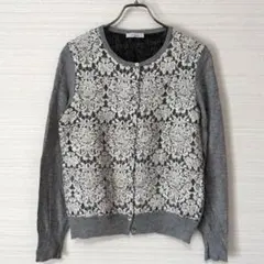 H*u様 K.T KIYOKO TAKASE カーディガン グレー 花柄レース