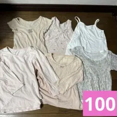 女の子 肌着 まとめ売り 6枚セット 100cm プティマイン etc