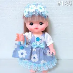 189 メルちゃん 服 ハンドメイド 3点セット ワンピース 髪飾り バッグ