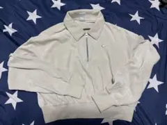 NIKE トップス コーデュロイハーフジップベルベットショート丈