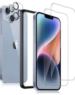 4枚セットiPhone 14 Plus用 ガラスフィルム + カメラフィルム