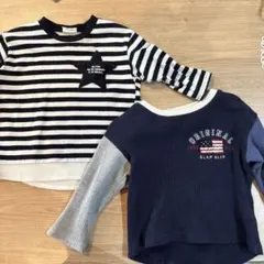 BREEZE ストライプ柄長袖カットソー & SLAP SLIP トップス