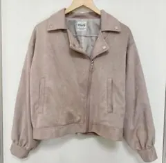 レディース アウター ピンク スエード 春 秋 カジュアル ジャケット 秋 冬