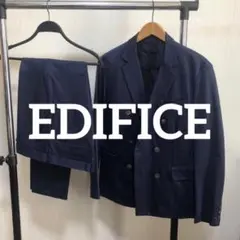 EDIFICE エディフィス　ダブル　セットアップ　スーツ　ネイビー
