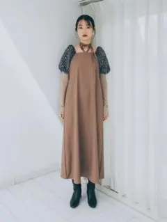 sahara ピオニーバッドジャガードロングワンピース