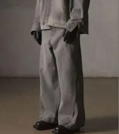 や*き様 GRANCY DenimPants ジップデザイン バギーデニム パン