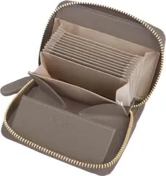 ミニ財布 ベージュ お札が折れない レディース メンズ 二つ折り財布