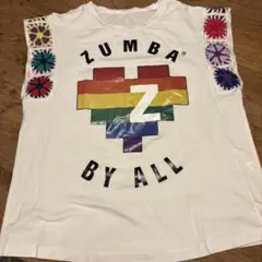 ZUMBA XS 正規品 メッシュ Tシャツ ホワイト トップス ズンバウェア