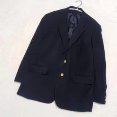 【日本製】金ボタン 紺ブレザー ジャケット ポリエステル100% L相当