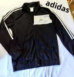 【adidas】メンズ.ジャージジャケット 黒/白