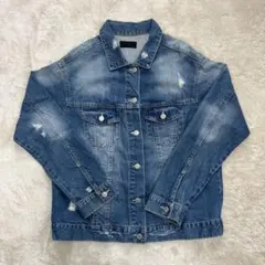 美品✨】ダンケシェーン デニムジャケット ダメージ加工 ペイント加工