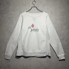 90s st john's university カレッジ系　染み込みプリント