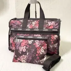 美品《LESPORTSAC レスポートサック》2way ボストン 旅行バック 花のサムネイル