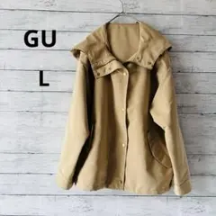 GU フード付きベージュジャケット L