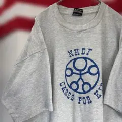 90s USA古着NHDF Cares for Kids グレー Tシャツ