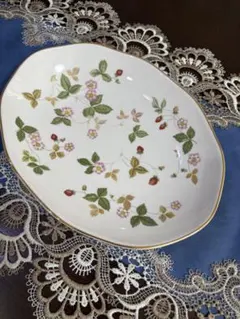 ウェッジウッド　ワイルドストロベリー オーバルディッシュ