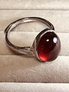⭐︎おはなばたけ様専用⭐︎ガーネットリング/フリーサイズ