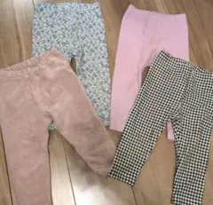 ユニクロ レギュラーレギンス　10分丈 80 4点セット