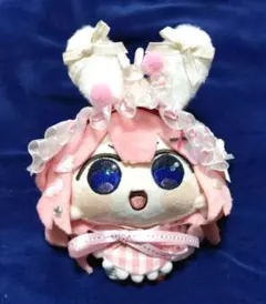 ぬい服 】k-8 黒チェック リボンヘッドドレスにじまるっとにじぬいちび