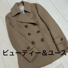 ベージュ　ピーコート　ビューティー＆ユース　Sサイズ