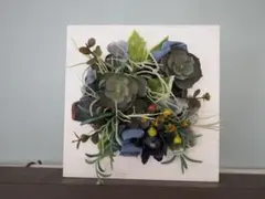 フェイクグリーンの四角い壁掛け