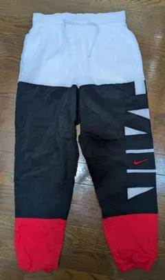 Nike ナイロンパンツ S　ホワイト/ブラック/レッド