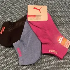 新品 PUMA レディース スニーカーソックス 3足セット 23〜25cm
