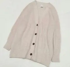 Spick&Span　片畦Vネックカーディガン　ゆったりF　ベージュ