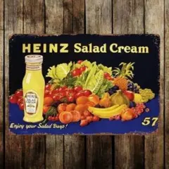 ハインツ サラダクリーム HEINZ SALAD CREAM ブリキ看板 USA