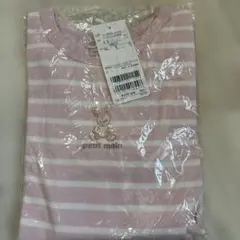 【新品未開封】petit main ピンク ストライプ 長袖カットソー 120