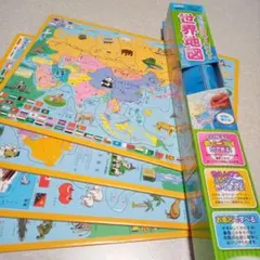 世界地図パズル　世界地図お風呂ポスターのサムネイル