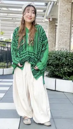 ★お値下げしました★チャイハネ☆ダズルメンズＴＯＰ グリーン