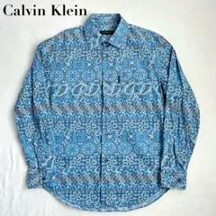 Calvin Klein Jeans 総柄 ペイズリー柄シャツ M