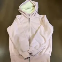 UNIQLO キッズ ボアフルジップパーカー ピンク 140