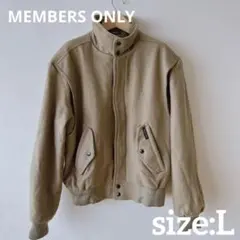 MEMBERS ONLY ベージュ ウールジャケット L メンバーズオンリー