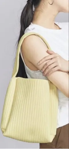 BEAUTY&YOUTH ニット ストライプ ワンショルダーバッグ