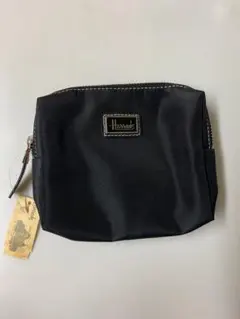 Harrodsブラックナイロンポーチ