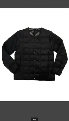 TAION クルーネック インナー ダウン 黒 M ジャケット ベスト