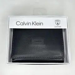 Calvin Klein カルバンクライン折財布 ブラック シンプル 三つ折り