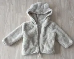 CLASSIC フリースパーカー　ボア　ライトベージュ　西松屋　くま耳