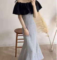 GRL 2wayバルーンスリーブワンピース[dk1056] S