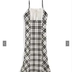 GRL チェック柄キャミソールマーメイドロングワンピース gn467