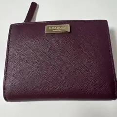 kate spade 二つ折り財布 赤紫