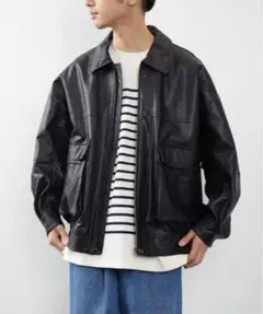 【美品】FREAK'S STORE フェイクレザーブルゾン ユニセックス