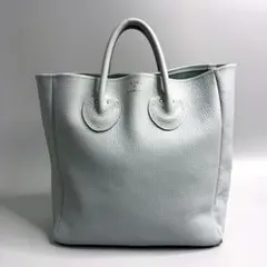 YOUNG & OLSEN レザートートバッグ M ライトブルー シボ革 希少色