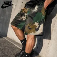NIKE ナイキ 迷彩　ハーフパンツ ビッグスウッシュ DRI-FIT M