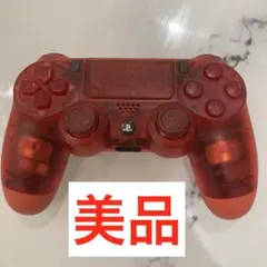 【美品】PS4 コントローラー 純正 カスタム クリスタルレッド