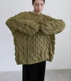 select MOCA モヘアライクドロップ編みオーバーニットのサムネイル